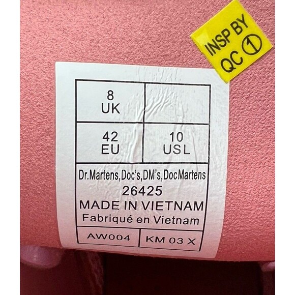 Doc Dr Martens 1460 Light Pink Patent Leather Combat Boots Womens Size 10 - Picture 12 of 12